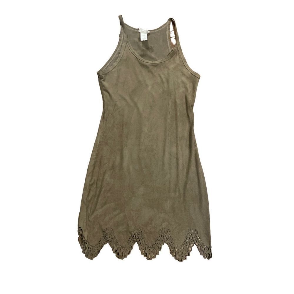 Poetry Womens sleeveless brown velvet Bodycon dress size small